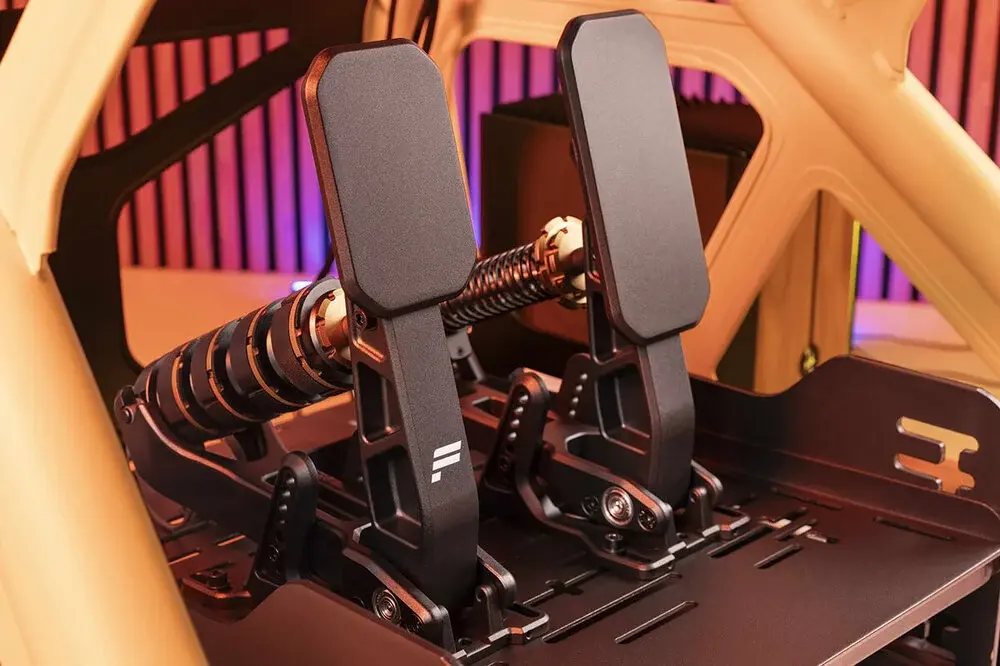 Podium Pedals Soon Back in Stock, and a New Pedals Sport Bundle Arriving Fanatec's Podium Pedals Formula return on 19 August, a cheaper Pedals Sport lands in September, and the full three-pedal set is finally due in October. | Image 3155