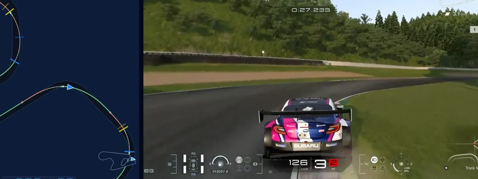 Telemetry in Gran Turismo 7: How to Use It and Find More Pace We put our best Subaru BRZ GT300 lap at SUGO against the event reference in Traces and went through it corner by corner, from the brake points to the lines.