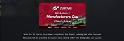 2026 Manufacturers Cup results!